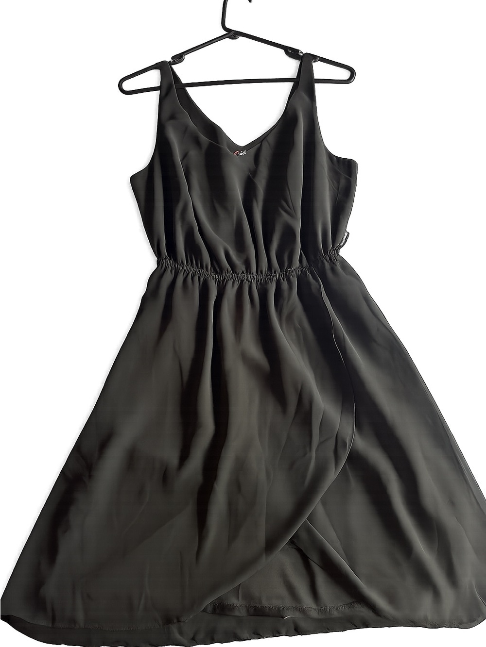 Guess Black Sleeveless V-Neck Midi Dress Size M